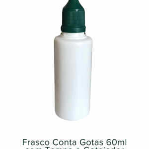 Frasco Conta Gotas 60ml com Tampa Lacre e Gotejador