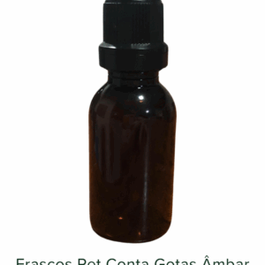 Frascos Pet Conta Gotas Âmbar 30ml Tampa Rosca Com Lacre